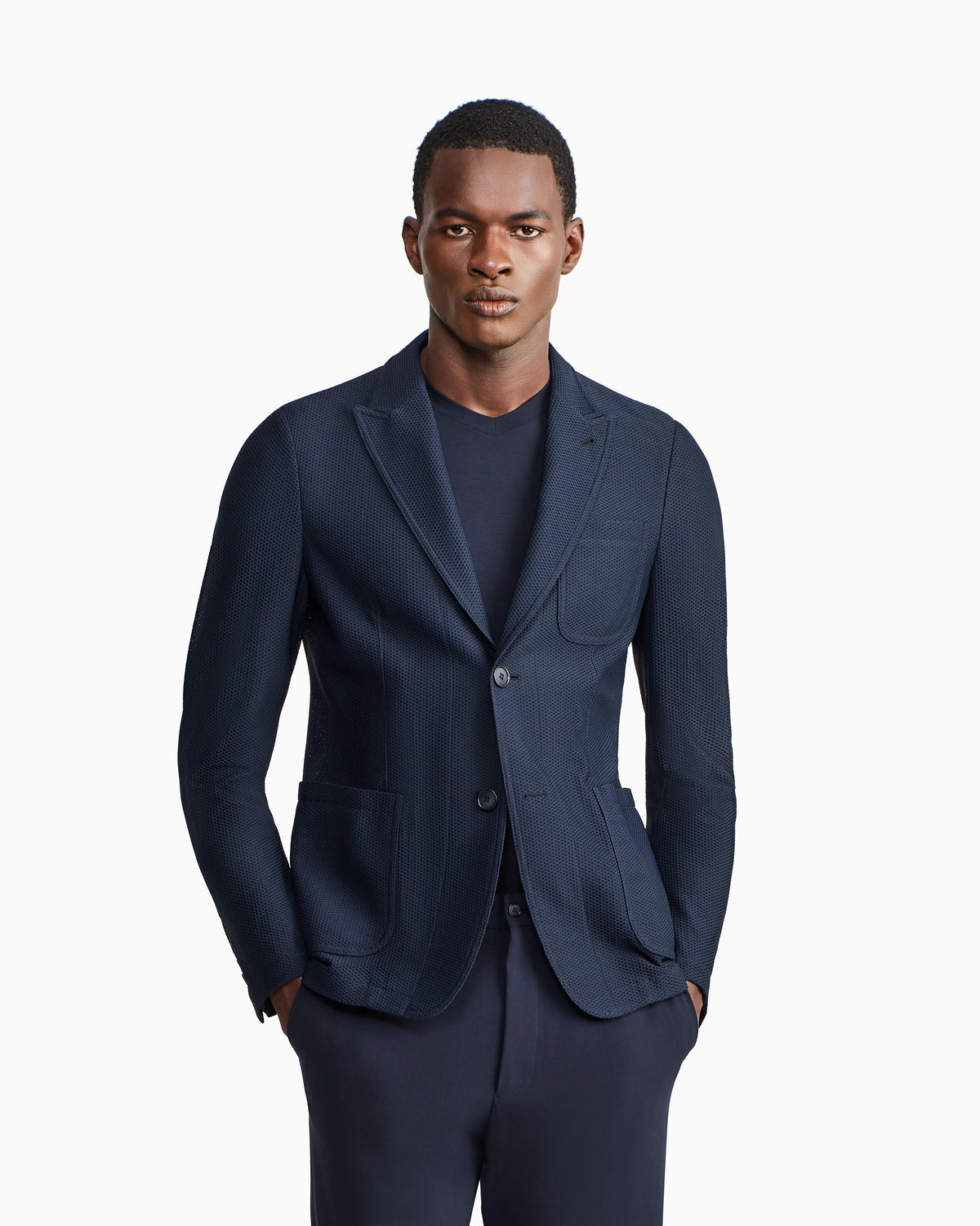 Technical single-breasted jacket with two buttons Icon