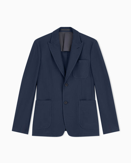 Technical single-breasted jacket with two buttons Icon