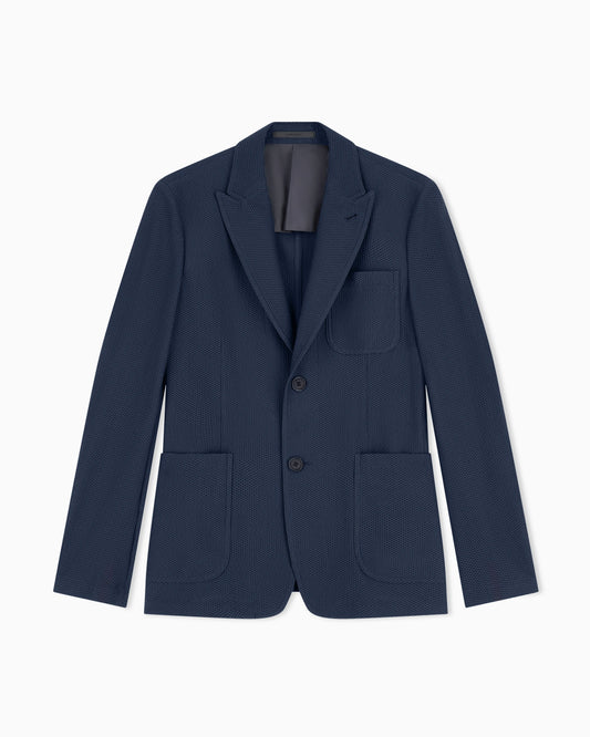 Technical single-breasted jacket with two buttons Icon