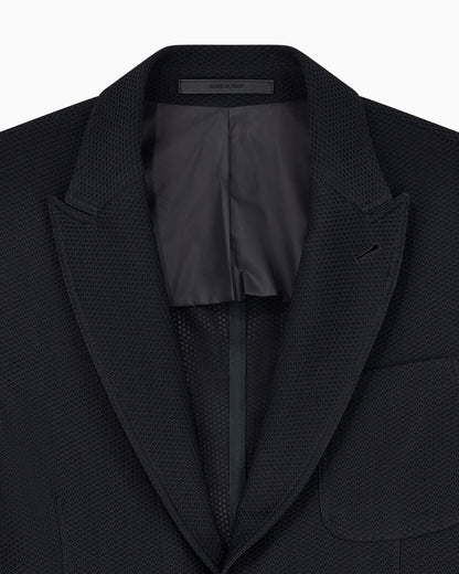 Technical single-breasted jacket with two buttons Icon