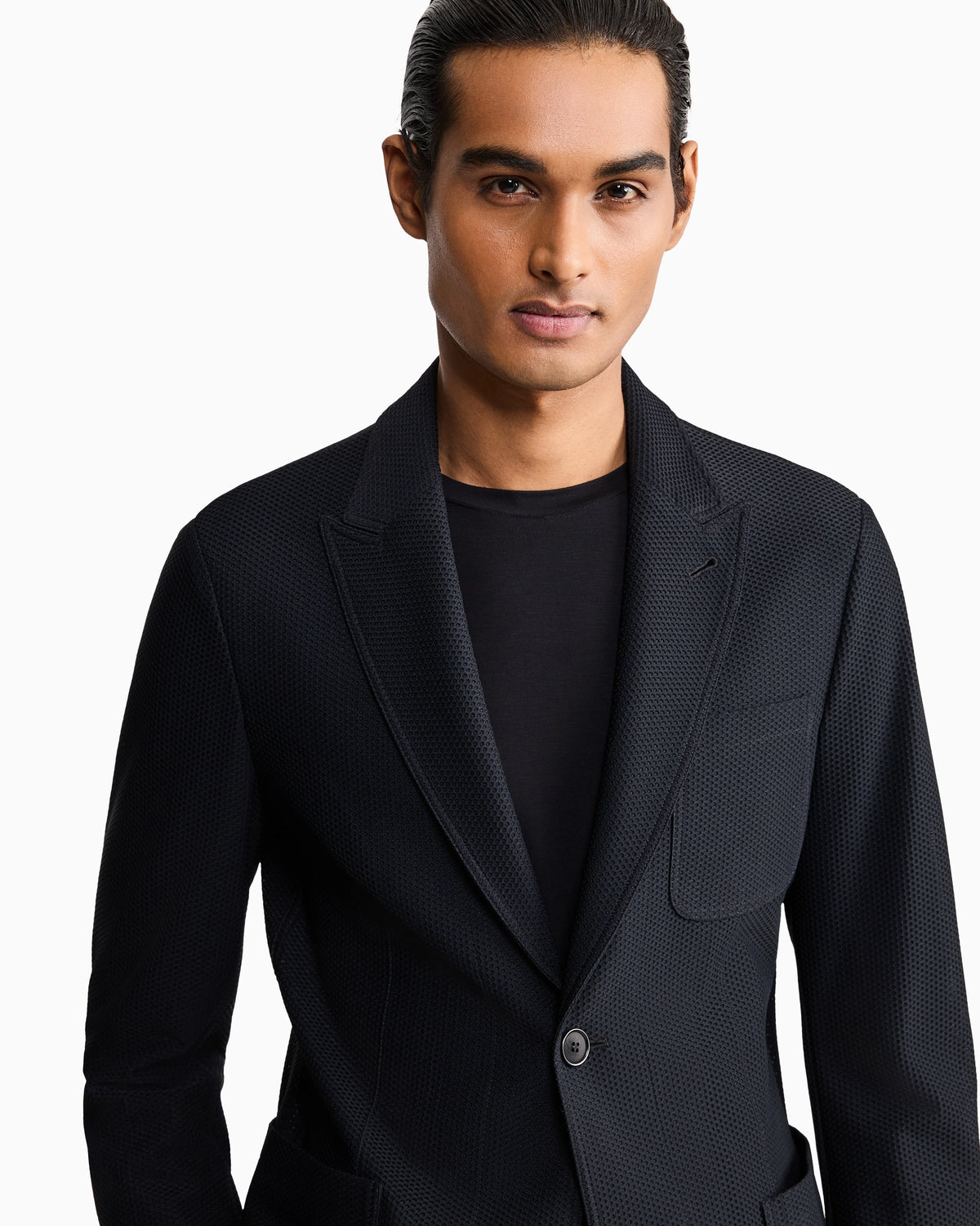 Technical single-breasted jacket with two buttons Icon