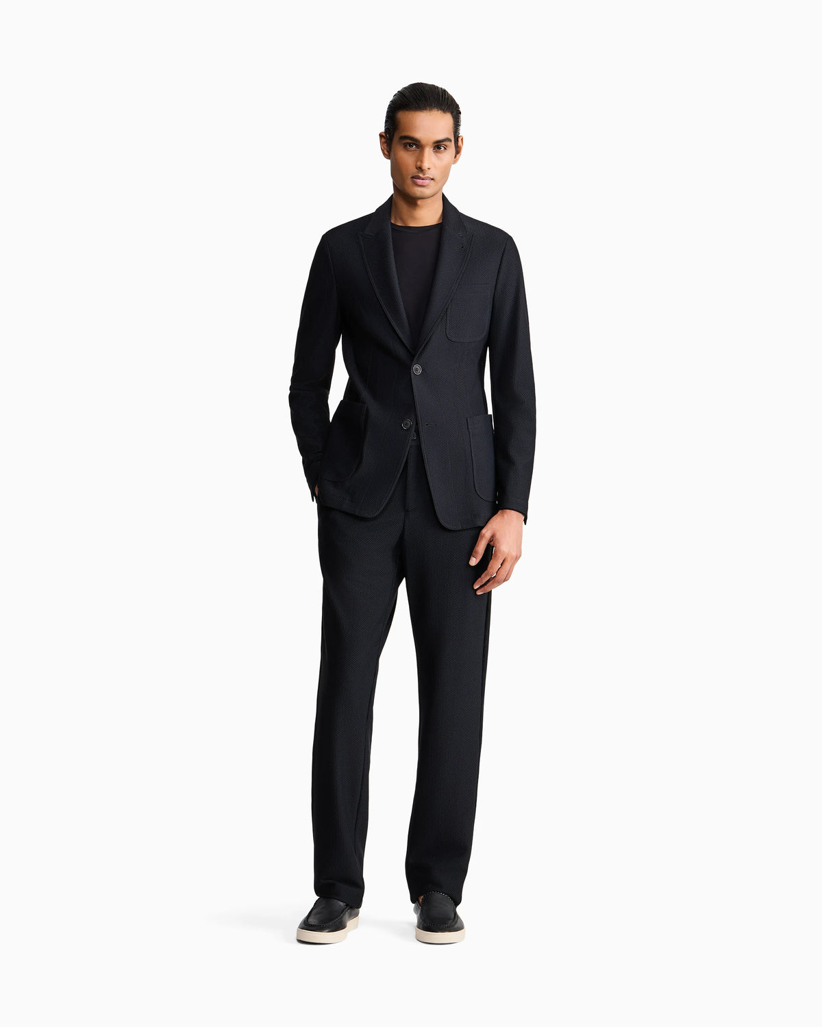 Technical single-breasted jacket with two buttons Icon