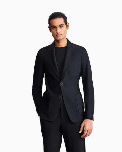 Technical single-breasted jacket with two buttons Icon