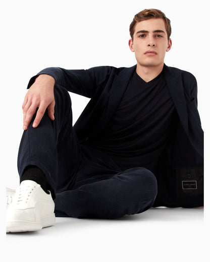 Cupro jacket with a single-breasted two-button design Icon