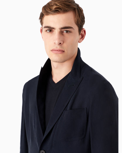 Cupro jacket with a single-breasted two-button design Icon