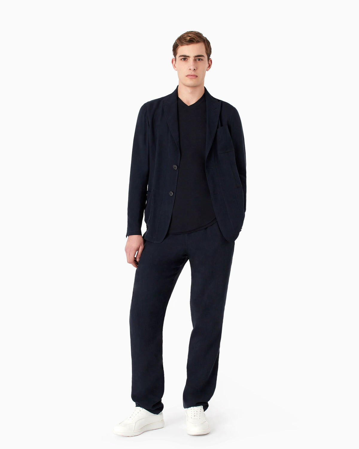 Cupro jacket with a single-breasted two-button design Icon