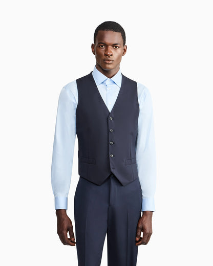 Single-breasted waistcoat in virgin wool