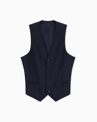 Single-breasted waistcoat in virgin wool