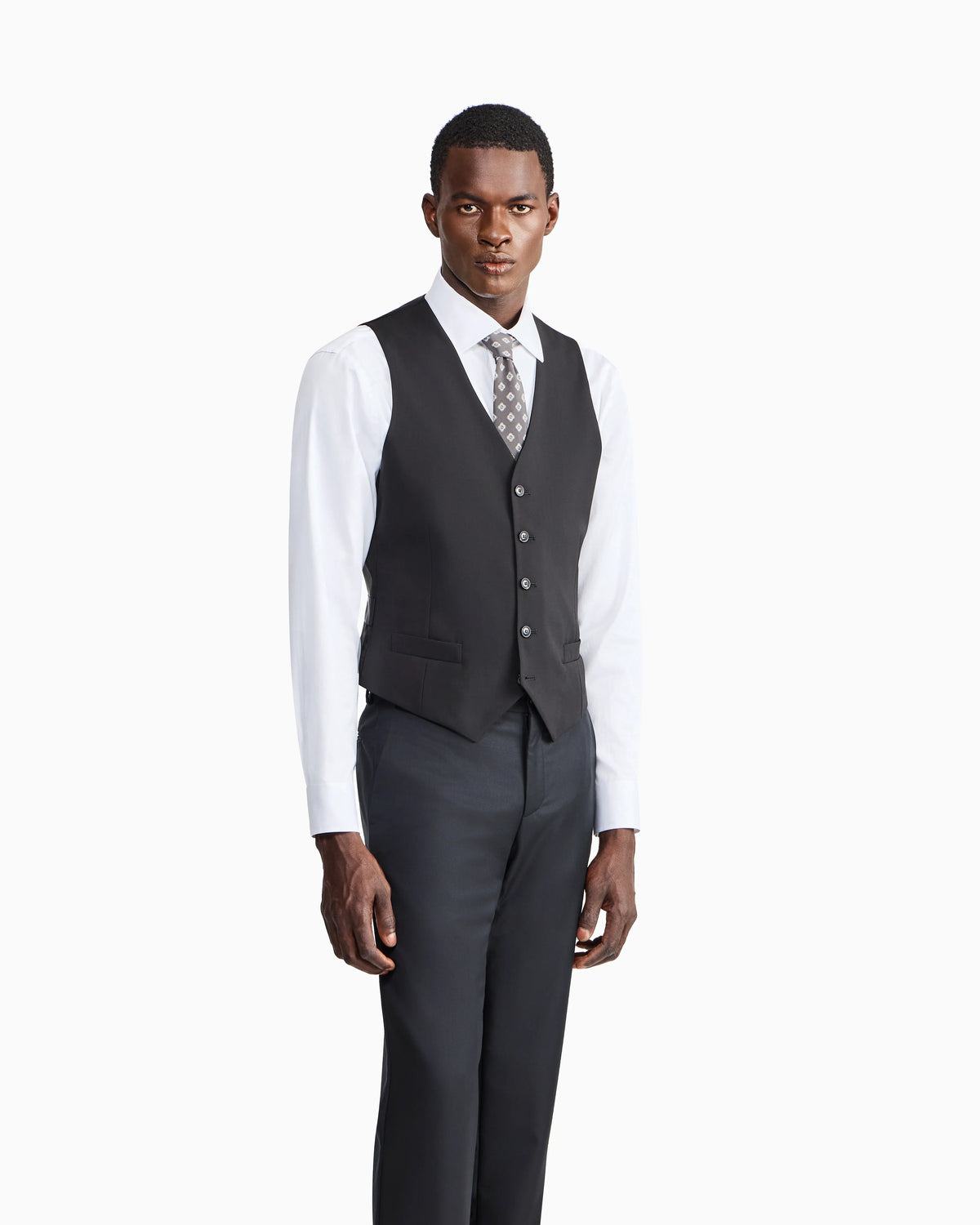 Single-breasted waistcoat in virgin wool