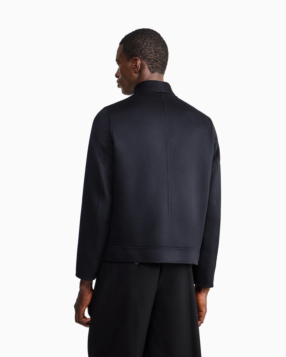 Wool cashmere blouson with asymmetrical zip closure Icon