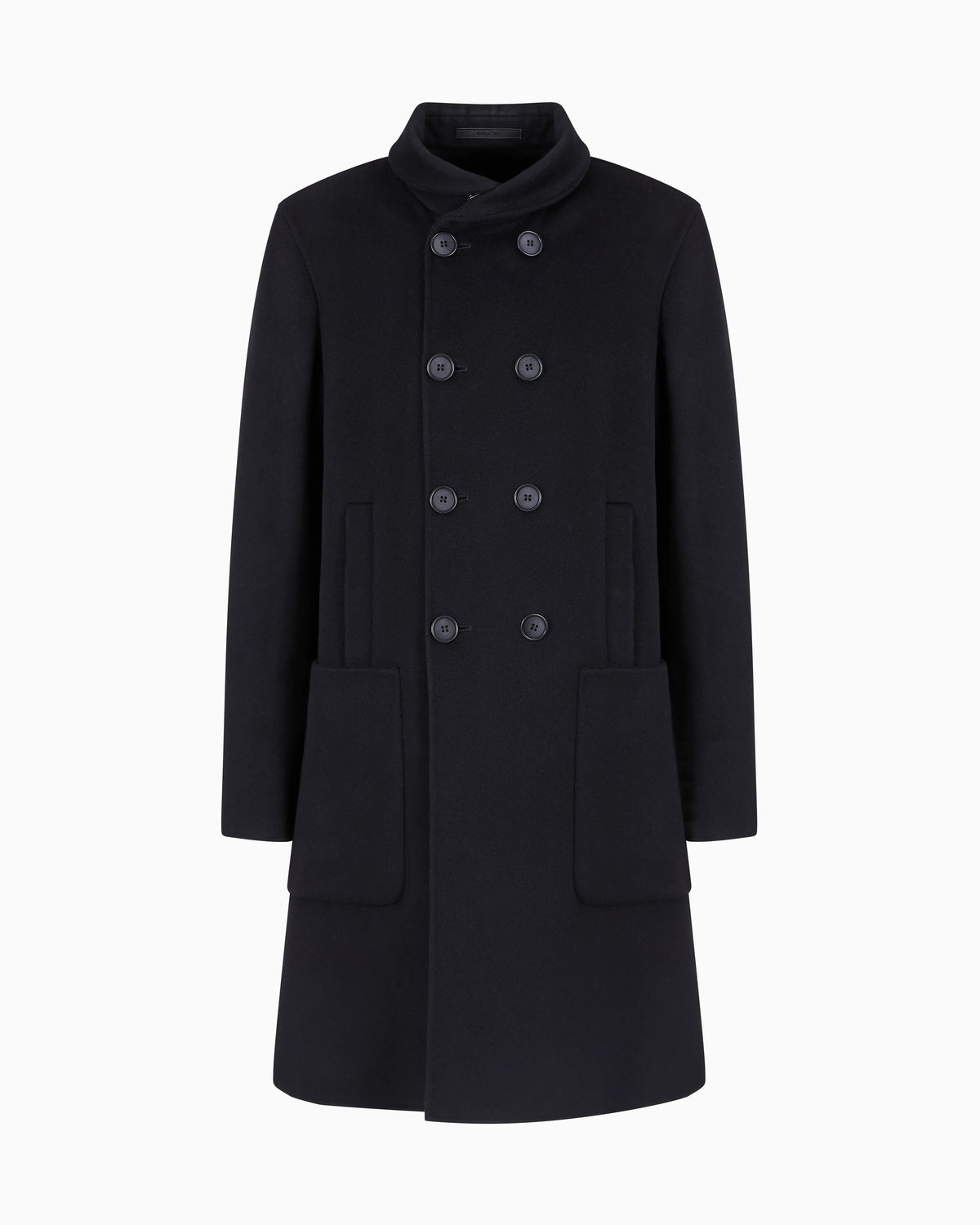 Cashmere coat with a double-breasted shawl collar Icon