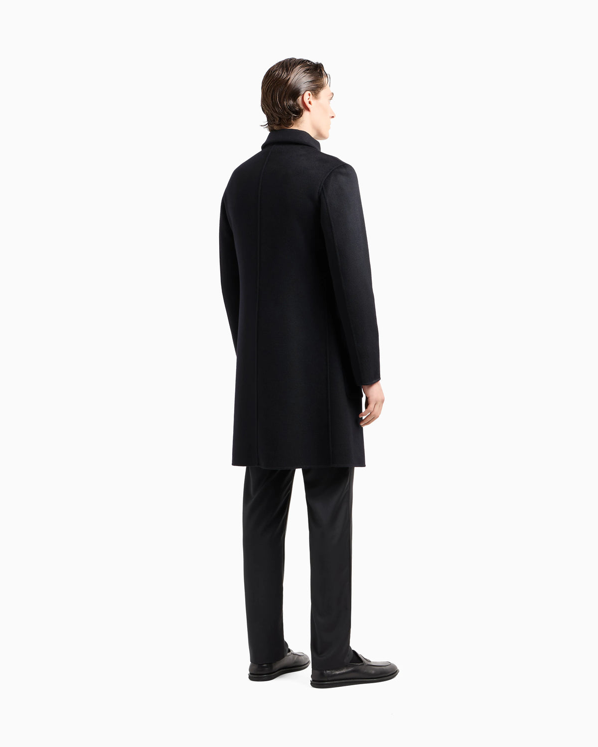 Cashmere coat with a double-breasted shawl collar Icon