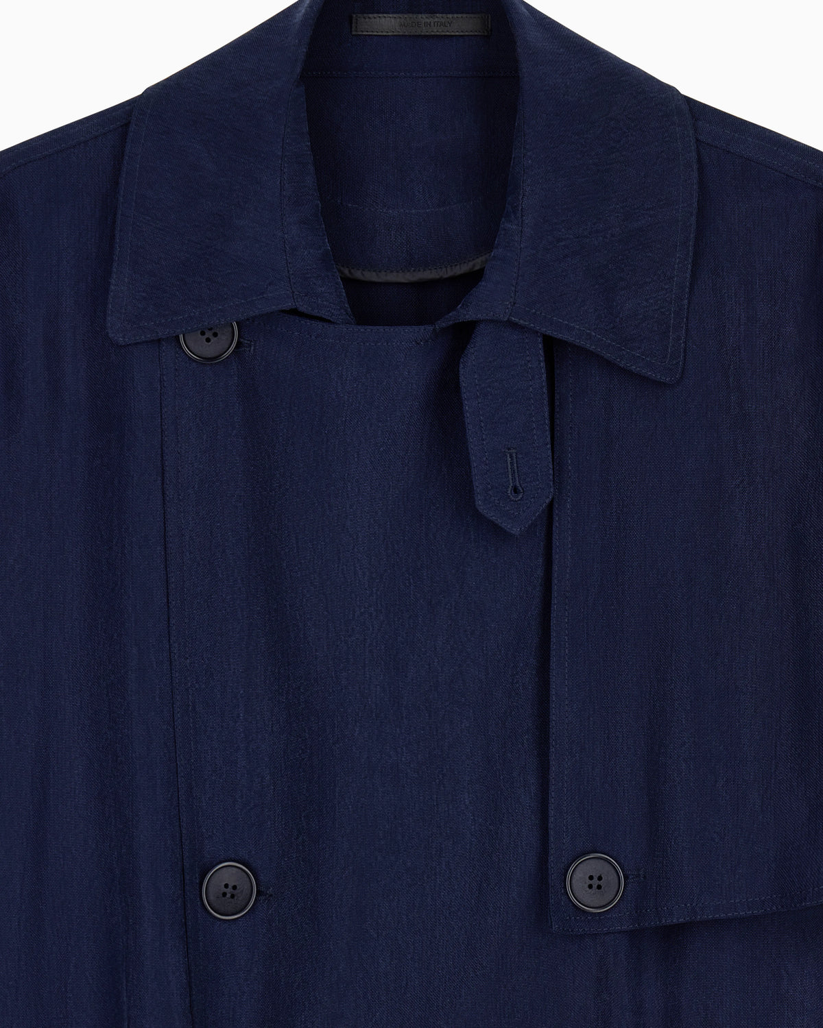 Double-breasted washed cupro coat with a belt Icon