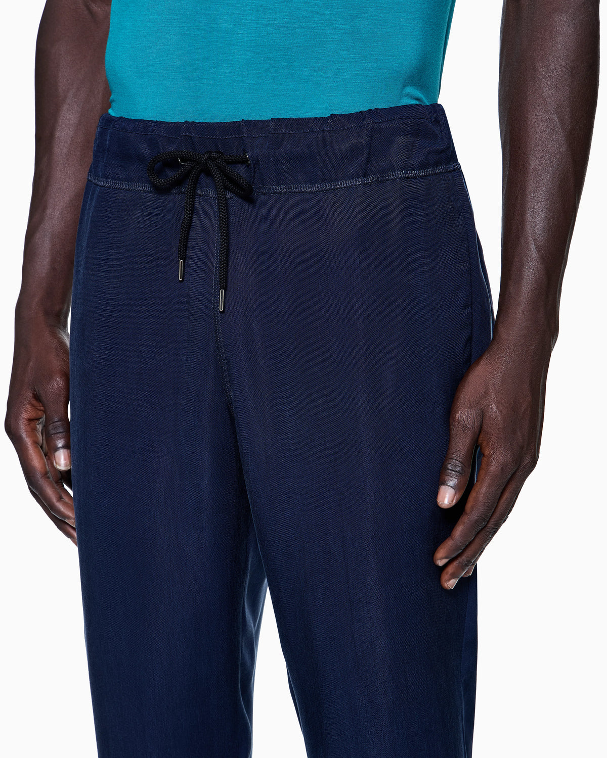 Icon cupro drawstring trousers