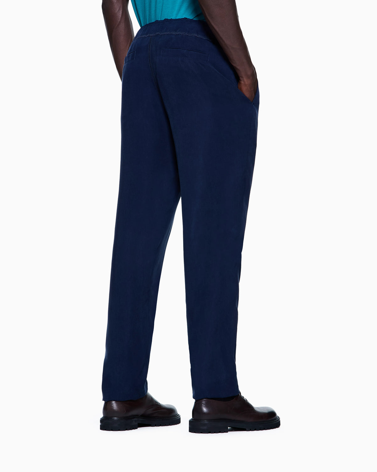 Icon cupro drawstring trousers