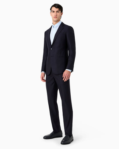 Manhattan Line single-breasted suit in pinstripe virgin wool