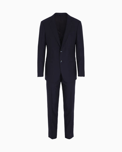 Manhattan Line single-breasted suit in pinstripe virgin wool
