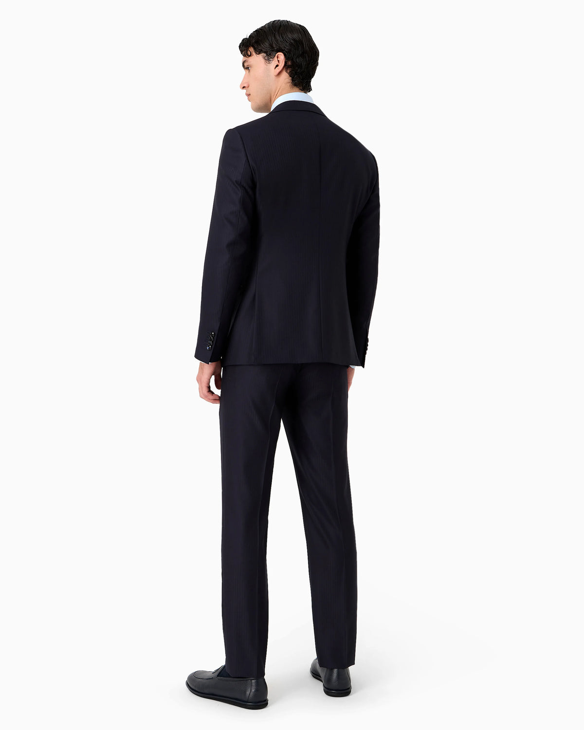 Manhattan Line single-breasted suit in pinstripe virgin wool