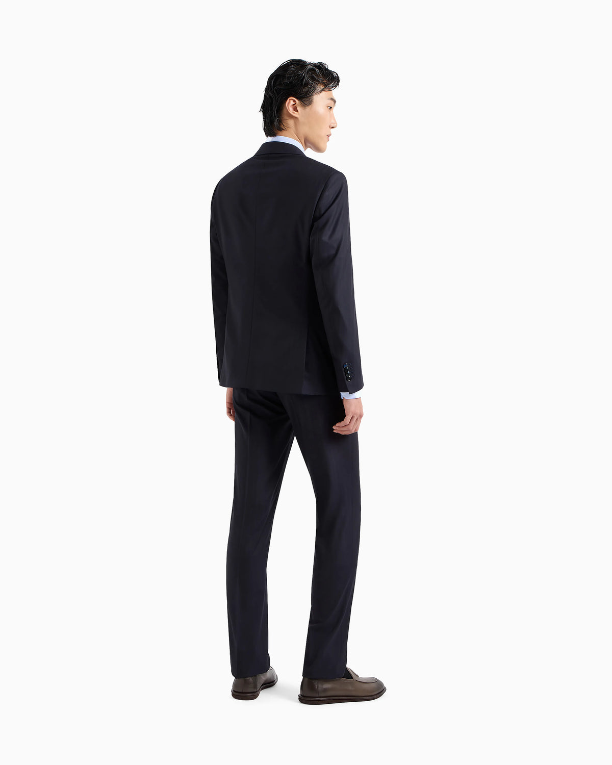 Manhattan line virgin-wool single-breasted suit