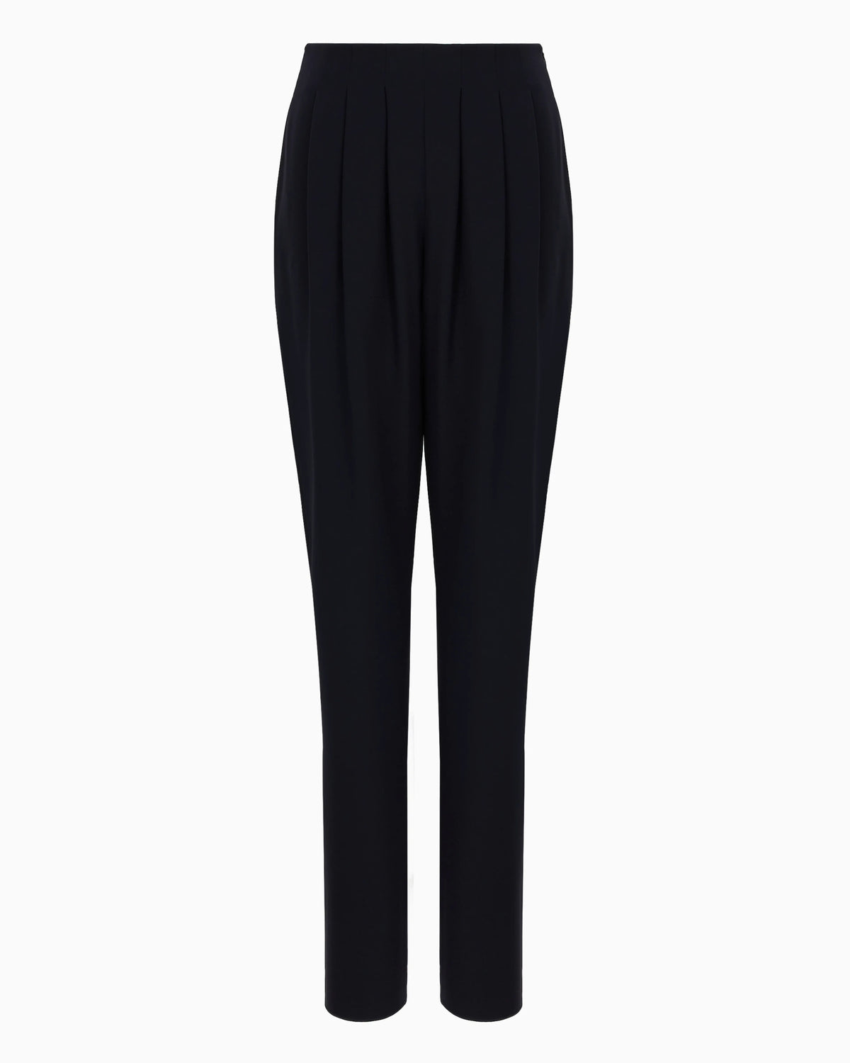 Darted, high-waisted trousers in techno cady