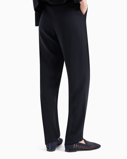 Darted, high-waisted trousers in techno cady
