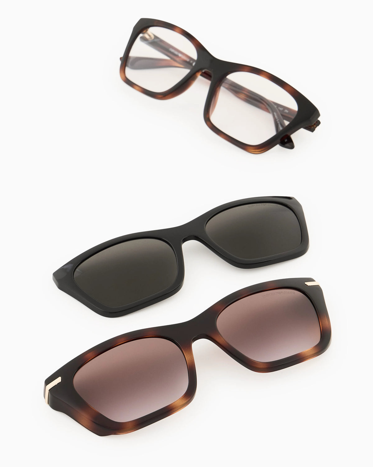 Women’s cat-eye sunglasses with clip-on lenses