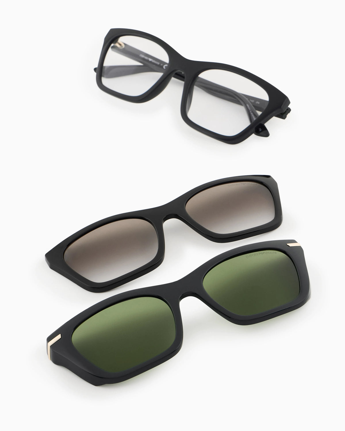 Women’s cat-eye sunglasses with clip-on lenses