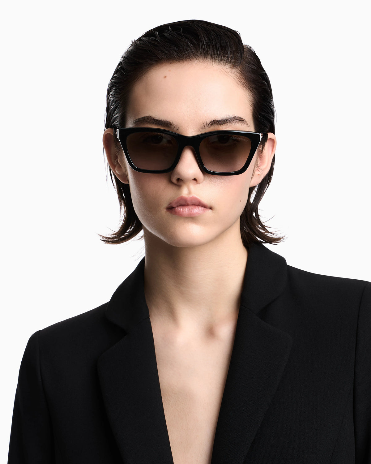 Women’s cat-eye sunglasses with clip-on lenses