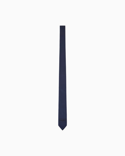 Pure silk tie with logo