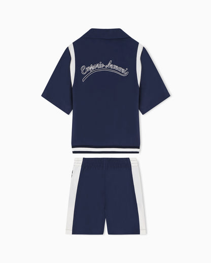Rayon shirt and Bermuda shorts set