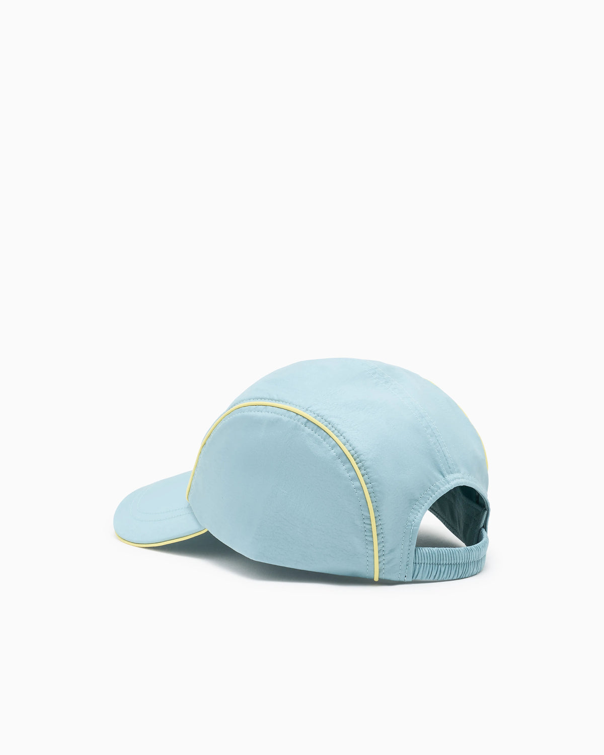 Nylon baseball cap with logo and piping