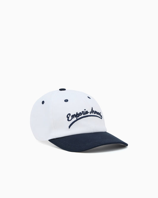 Canvas baseball cap with embroidered logo