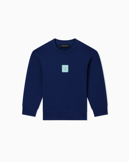 Double-jersey sweatshirt with eagle patch