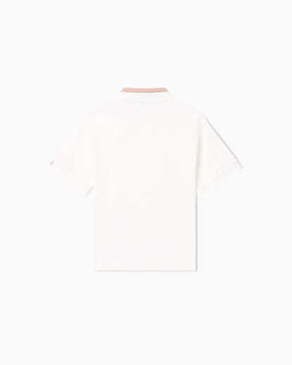 Stretch piqué jersey polo shirt