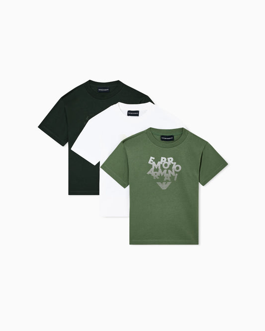 Three-pack of jersey T-shirts with logo print