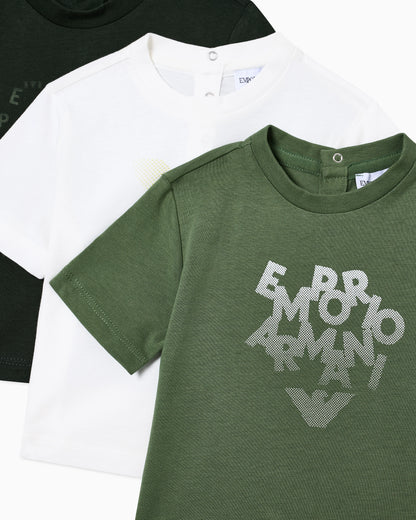 Three-pack of jersey T-shirts with logo print