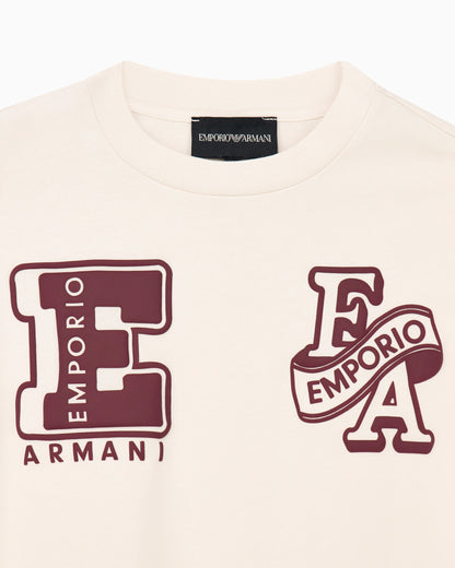 Heavy single jersey cotton T-shirt with graphic print