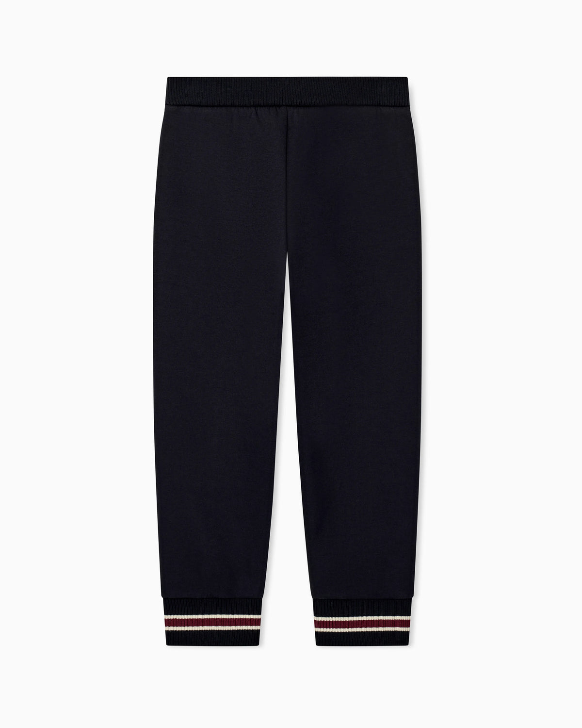 Double jersey jogger trousers with striped ribbed cuffs