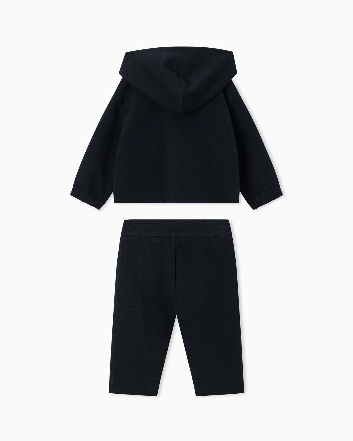 Hooded tracksuit in jacquard double jersey with a monogram