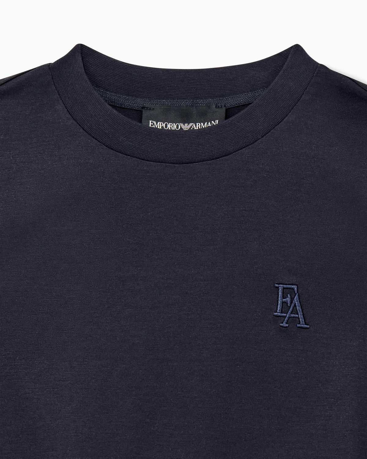 T-shirt in lyocell and cotton jersey with embroidered logo