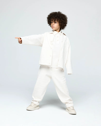 Polo shirt in cotton piqué with a three-button placket