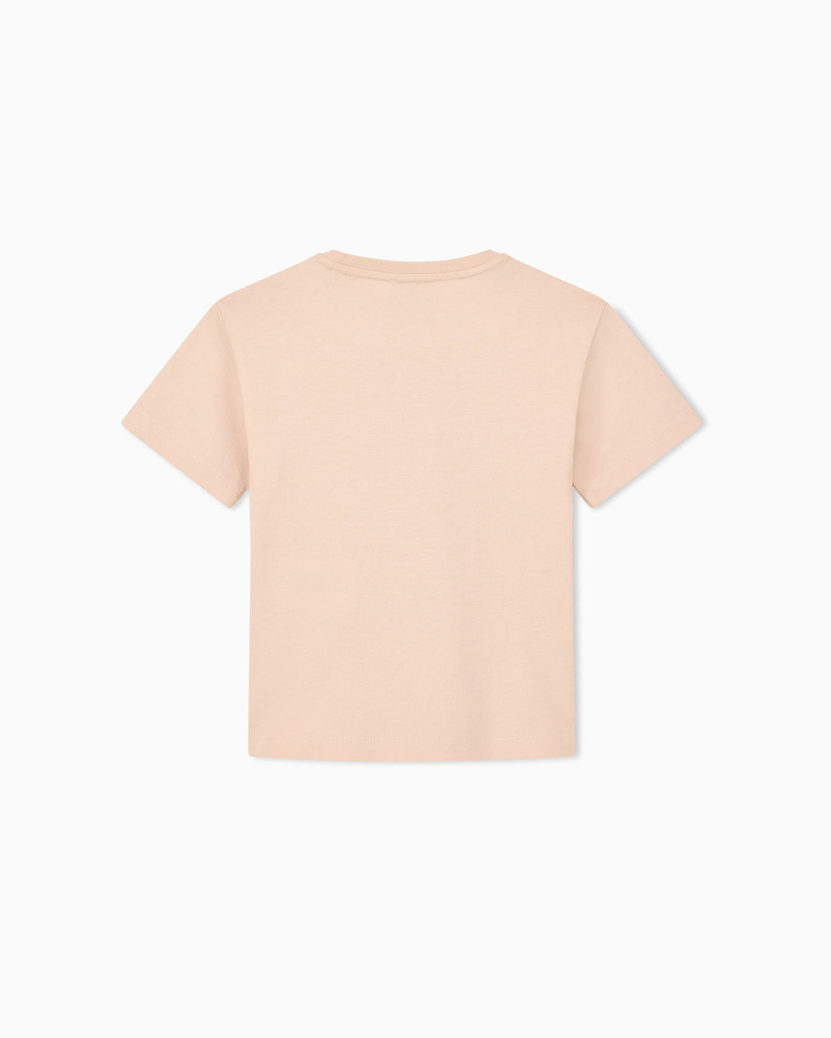 Cotton jersey T-shirt with a cross-stitch floral motif