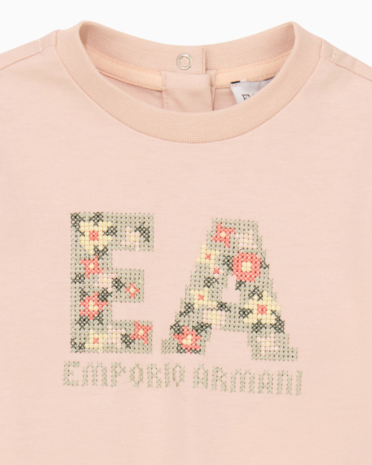 Baby t-shirt in heavy cotton jersey with floral pattern