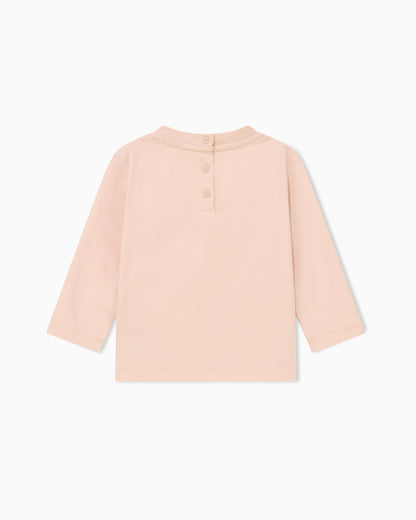 Long-sleeve cotton jersey T-shirt with a house illustration