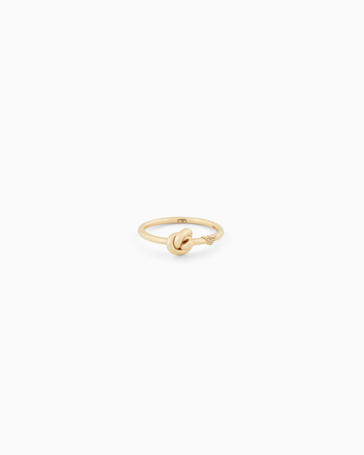 Yellow Gold-Tone Sterling Silver Knot Ring