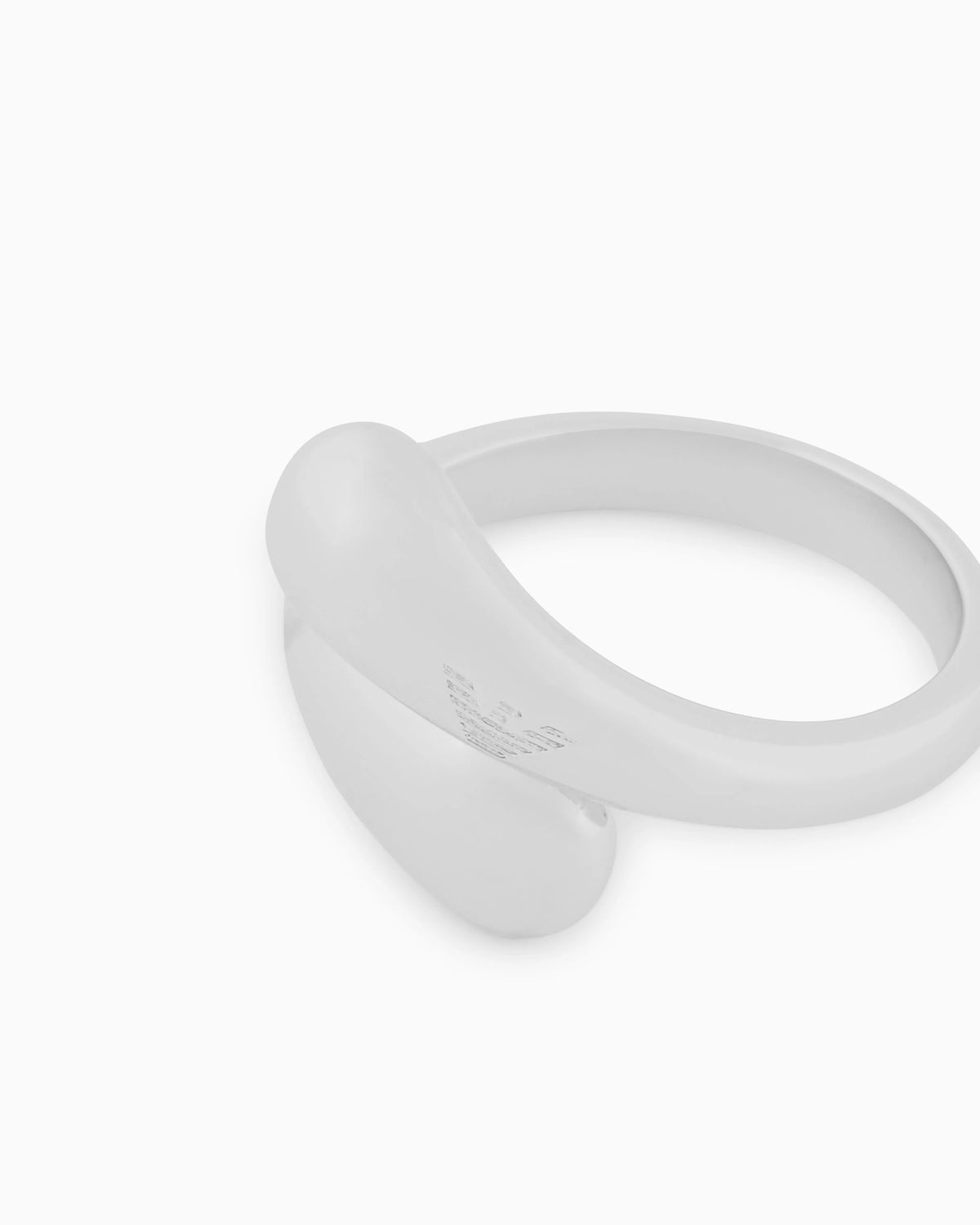 Silver-Tone Brass Band Ring