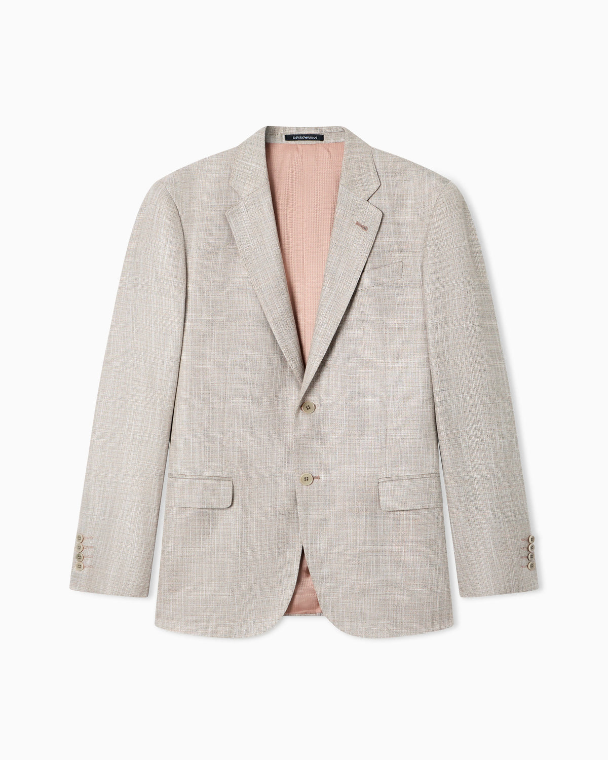 Single-breasted jacket in textured fabric