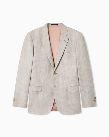 Single-breasted jacket in textured fabric