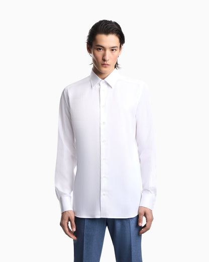 Lyocell-blend piqué shirt