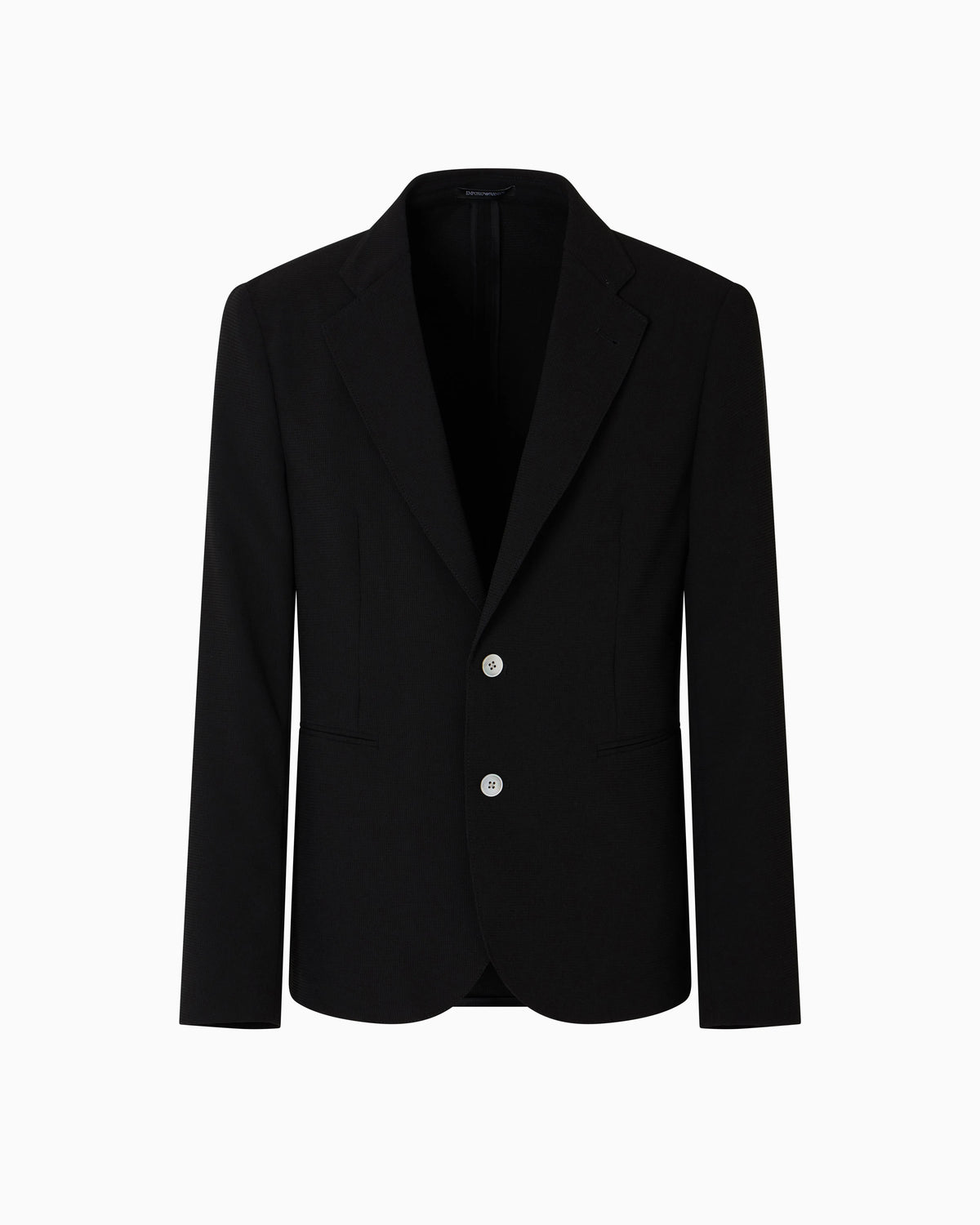 Icon single-breasted jacket in piqué-effect micro-textured crêpe jersey